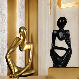 Sculpture Modern Art Thinker Statue Abstract Figure - Home Decor Gifts and More