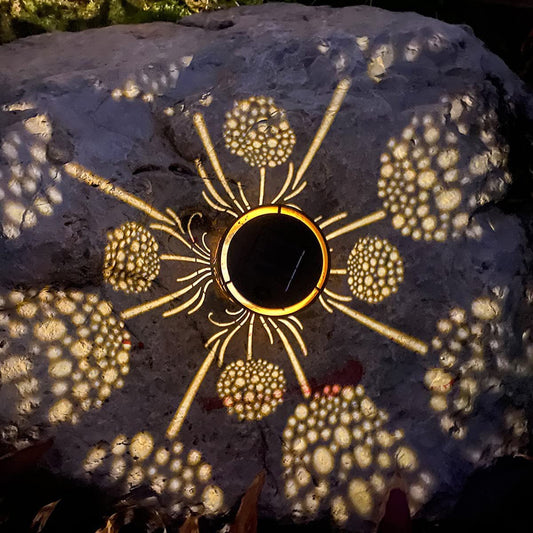Solar Dandelion Table Lamp Hollow Wrought Iron | Decor Gifts and More