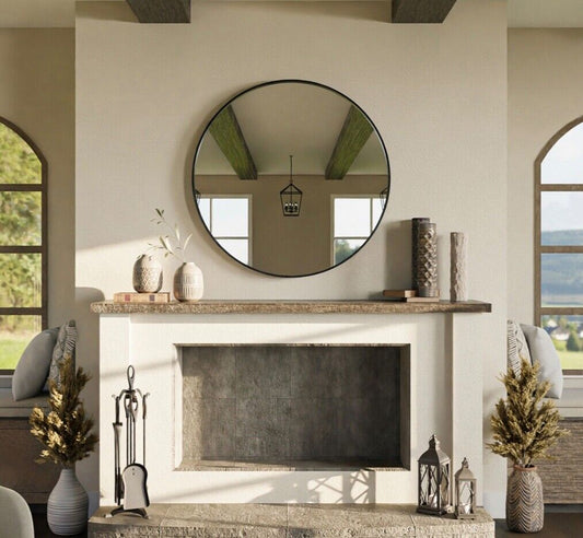 modern glam circular wall mirror decorative mirror huge 😯 - Home Decor Gifts and More