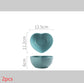 Heart Deco Pastel Ceramic Stone Dinner Plate Set