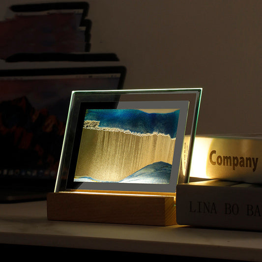 The concept of a 3D flowing quicksand framed art painting night light sounds intriguing! Here is a great idea to consider.