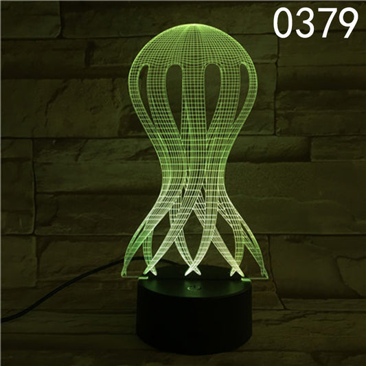 Creative Colorful USB Plug-in Touch 3d Small Night Lamp
