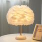 Feather Ceramic Desk Lamp Bedroom