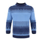 Men's Crewneck Pullover Sweater Unisex Fair Isle Long Sleeve Knitted Sweater