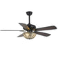 American-style Retro Ceiling Fan Lamp Mute In Study