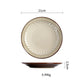 Ceramic Plate Flat Plate Creative Dish Plate Japanese Vintage Tableware