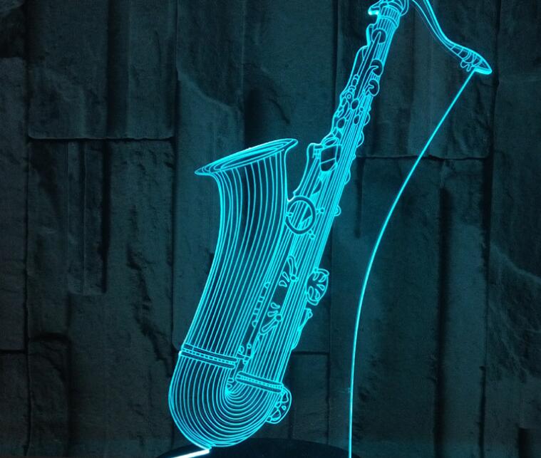 Saxophone 3D Night Light In 7 Colors