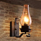 Retro industrial style wrought iron wall lamp