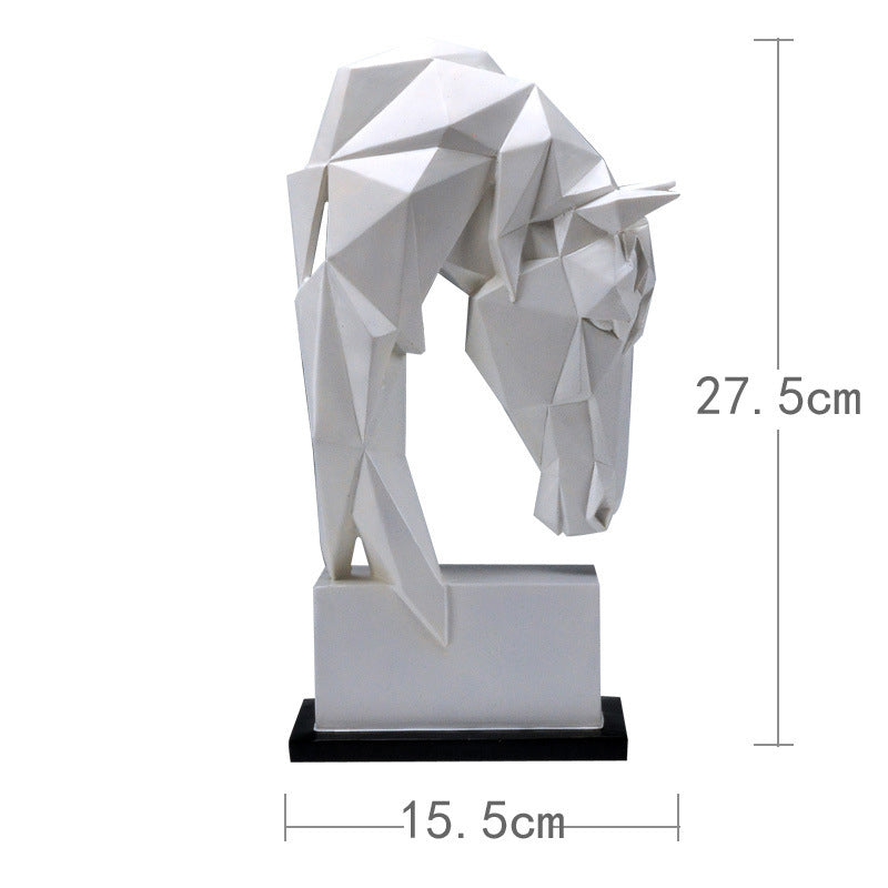 White Horse Head Statues