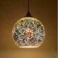 Creative 3D colored glass ball pendant lamp