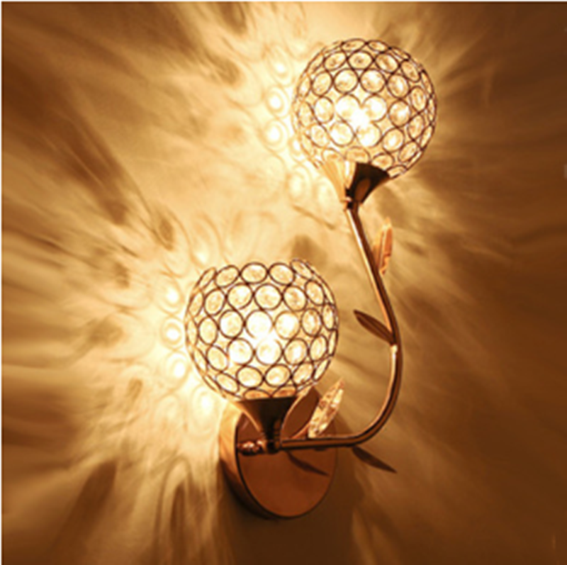 European Modern Crystal Wall Lamp Dimmable