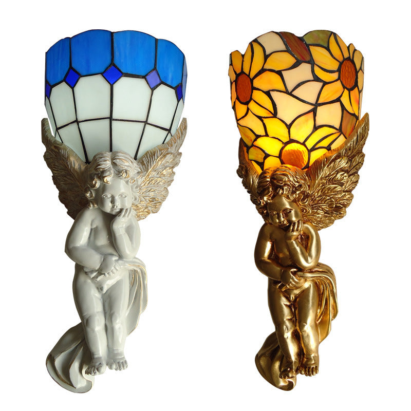 Wall Lamp European Angel Creative Retro Living Room Bedroom Corridor Stair Lamp