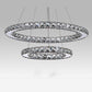 Stainless Steel Ring Simple Crystal Chandelier