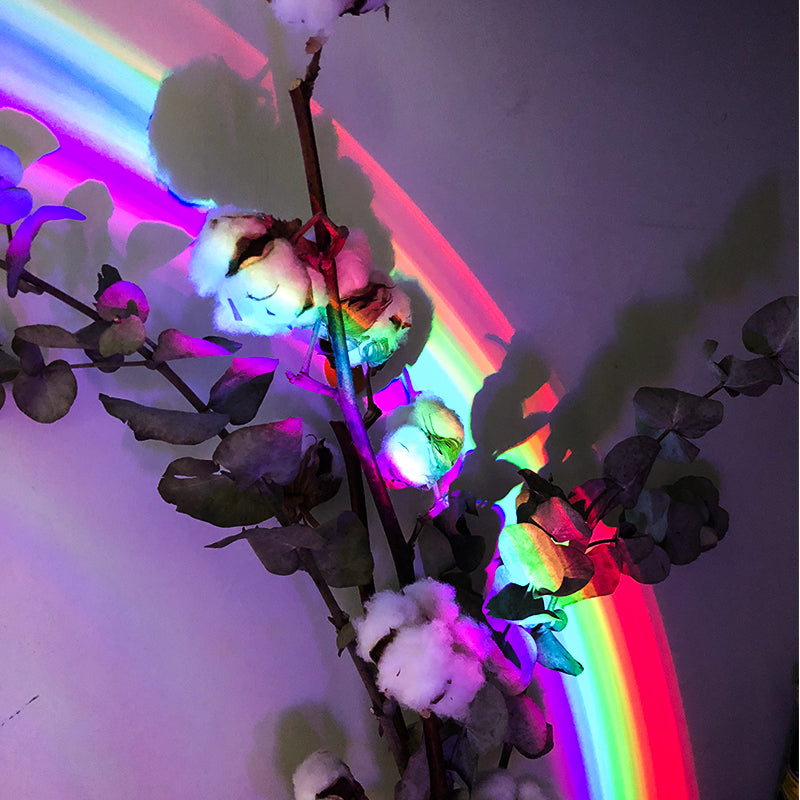 LED Colorful Rainbow Night Light Romantic Sky Rainbow Projection Lamp Bedroom Light Home Decoration