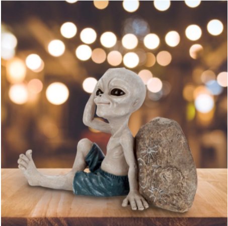 Surfing Alien Statue Resin Crafts Ornaments