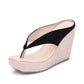 Slope Heel Sandals, Slope Heel Flip Flops, Summer Sponge Cake With Platform Slippers Women