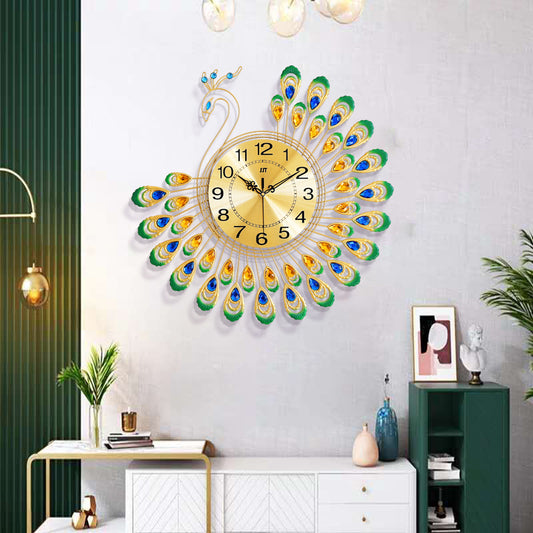 Peacock Wall Clock Living Room Clock Watch Decoration Wall Clock Quartz