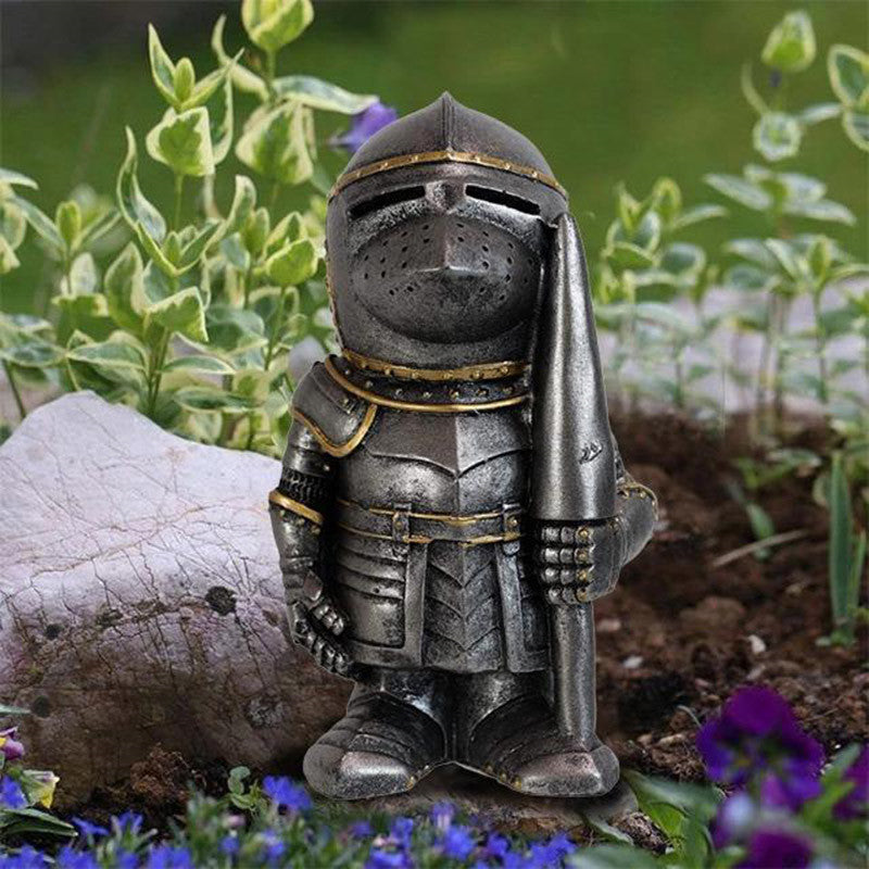 Gnomish Knight Guards Resin Ornaments Garden War Statue