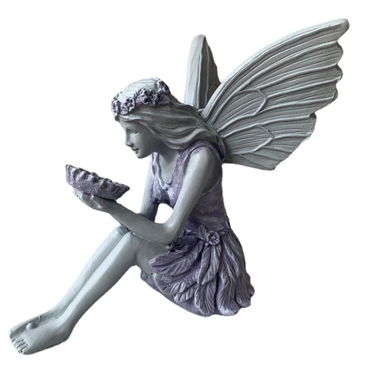 Angel Girl Statue Bouquet Flower Fairy Garden Ornament