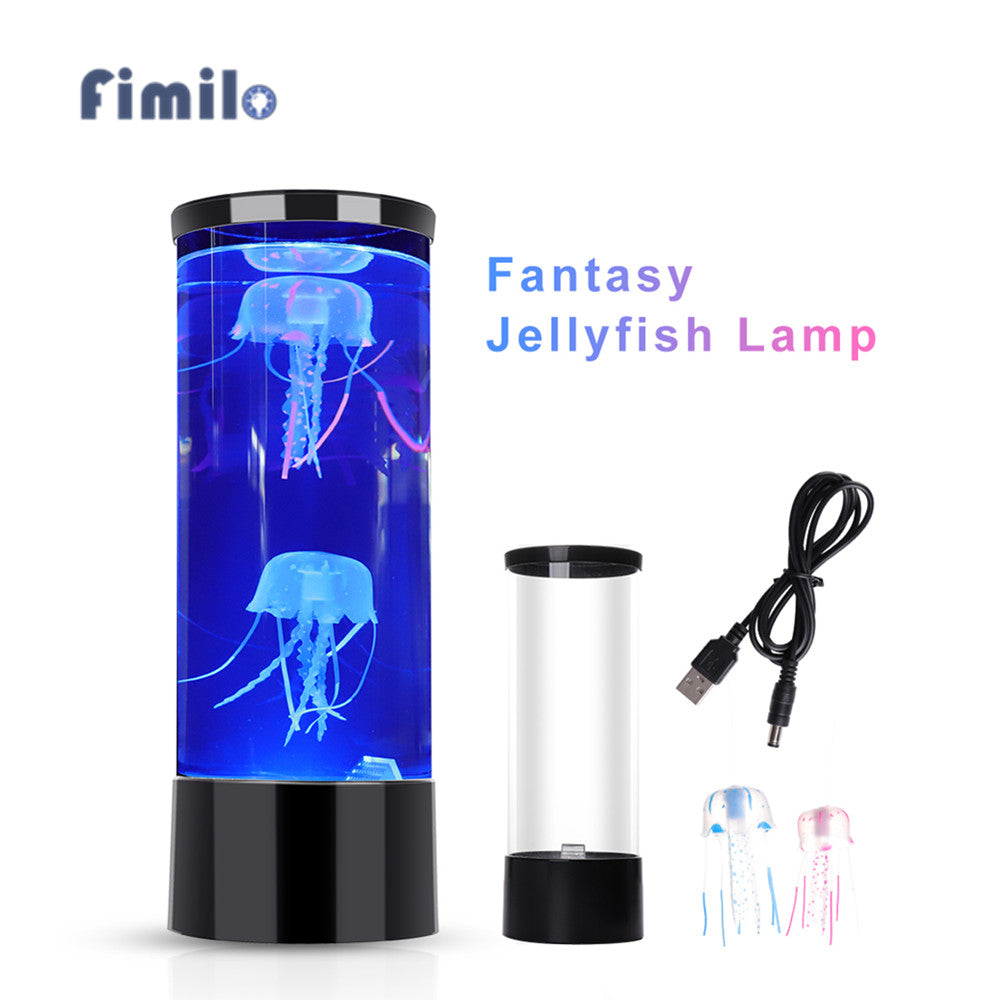 Fantasy LED Jellyfish Lamp Color Changing Jellyfish Tank Aquarium Led Lamp Relaxing Mood Night Light