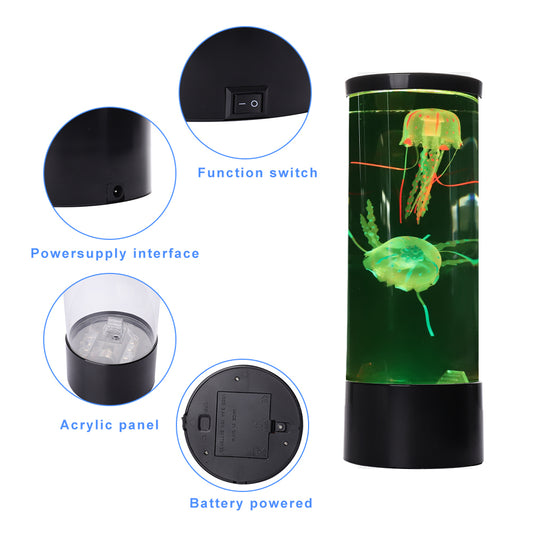 Fantasy LED Jellyfish Lamp Color Changing Jellyfish Tank Aquarium Led Lamp Relaxing Mood Night Light
