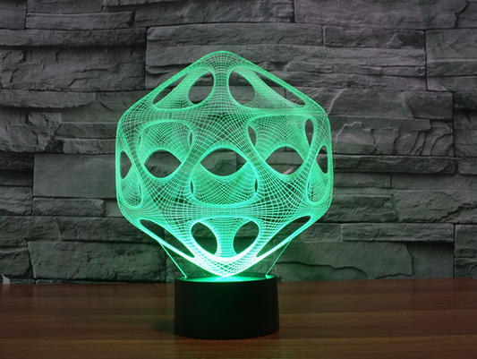 Abstract 3D Light 7 Color Touch Controlled LED Visual Lamp Gift Atmosphere Desk Lamp.