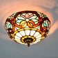 Mediterranean Retro Stained Glass Ceiling Lamp