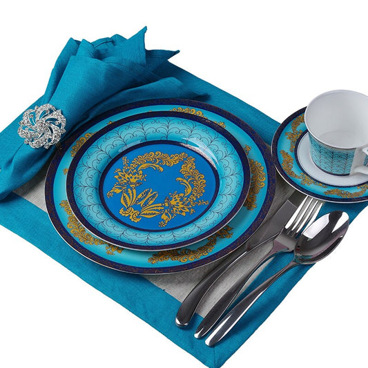 Blue Mediterranean Luxury Stoneware Dinnerware Set