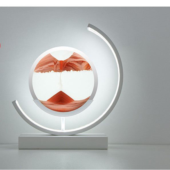 3D Quicksand Desktop Art Sculpture Hourglass Table Lamp