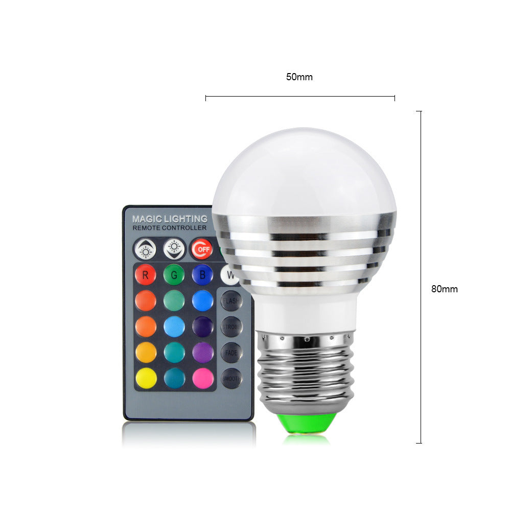 LED RGB Bulb Light And 24-key Remote Control