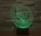 Colorful 3D light three-ring LED acrylic energy saving night light USB touch charging small desk lamp