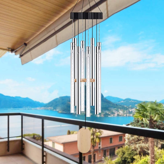 Solar wind chimes outdoor patio lamp