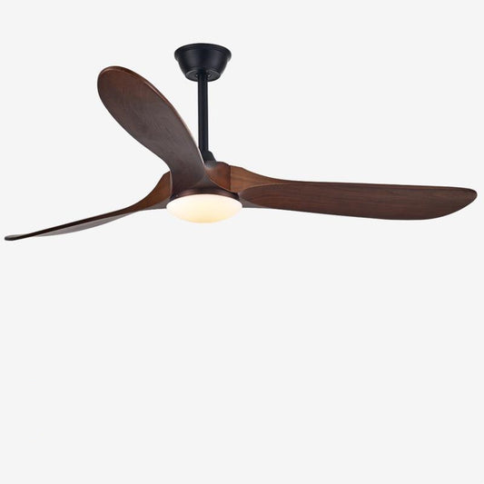 Industrial Solid Wood Leaf Of Fan With Light Restaurant