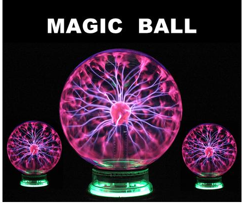 Plasma Lightning Ball Electronic Magic Light Electrostatic Induction Ball Magic Ball With Music 4 Inch 5 Inch  6 Inch