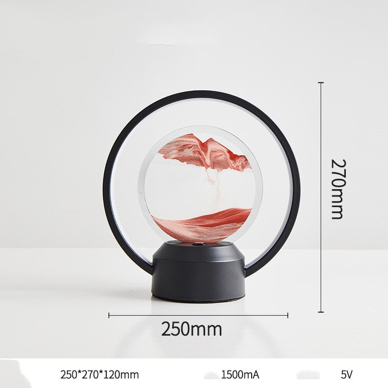 Minimalist Quicksand 3D Intelligent LED Glass Wind Table Lamp
