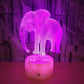 Elephant 3D Night Light Colorful Touch LED Visual Atmosphere Light