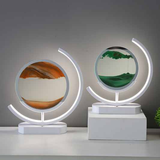 Modern 3D Hourglass Quicksand Art Intelligent Lamp