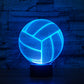 Sports volleyball 3D night light LED table lamp