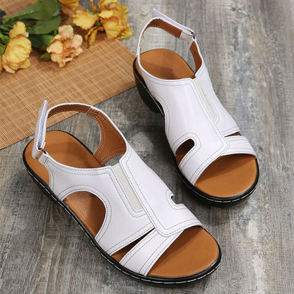 Velcro Ankle Srap Sandals Summer Chunky Heel Roman Shoes Women