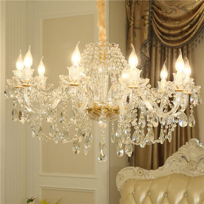 Luxury Crystal Chandelier In Living Room