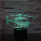 Helicopter series 3D night light colorful touch led desk lamp