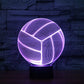 Sports volleyball 3D night light LED table lamp