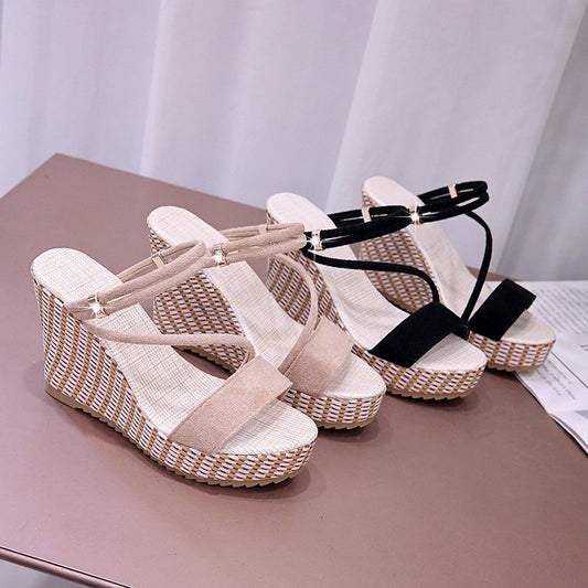 Summer New Style Sandals Slope Heel Platform Slippers Sandals And Slippers Women Shoes
