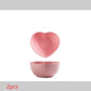 Heart Deco Pastel Ceramic Stone Dinner Plate Set