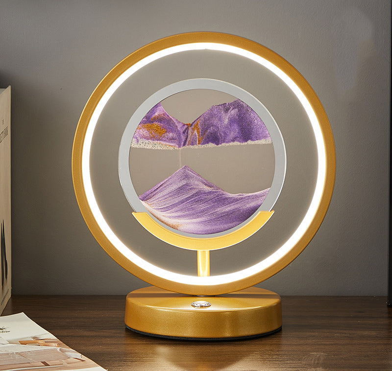 New Contemporary Symmetrical Quicksand Art Table Lamp