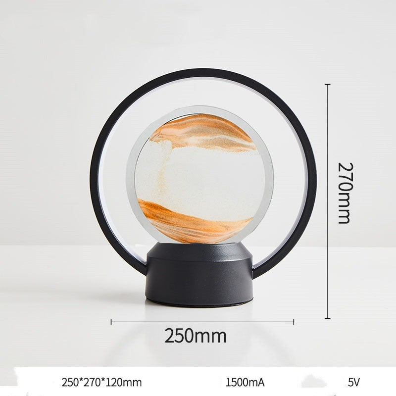 Minimalist Quicksand 3D Intelligent LED Glass Wind Table Lamp