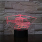 Helicopter series 3D night light colorful touch led desk lamp