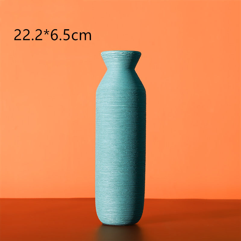 Nordic Morandi Brushed Ceramic Vase
