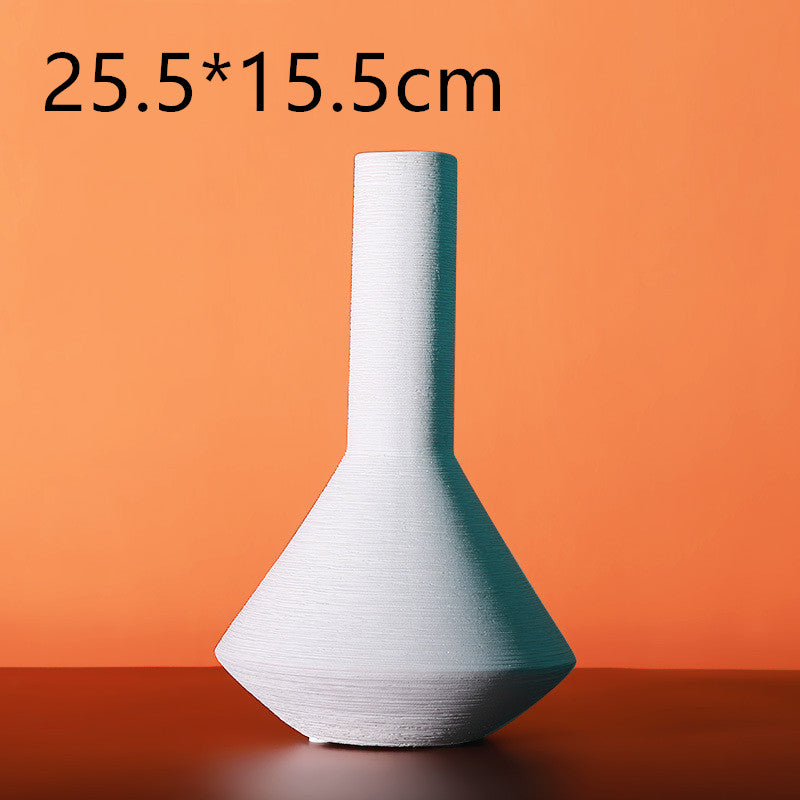 Nordic Morandi Brushed Ceramic Vase