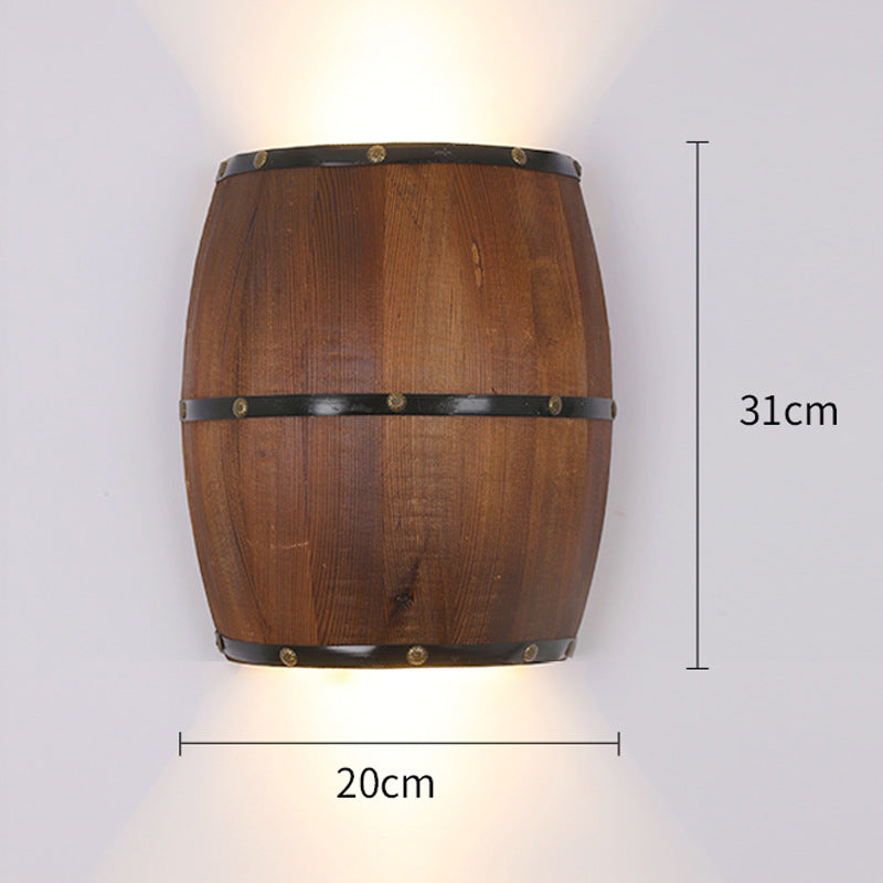 Creative Personality Design Wooden Wall Lamp